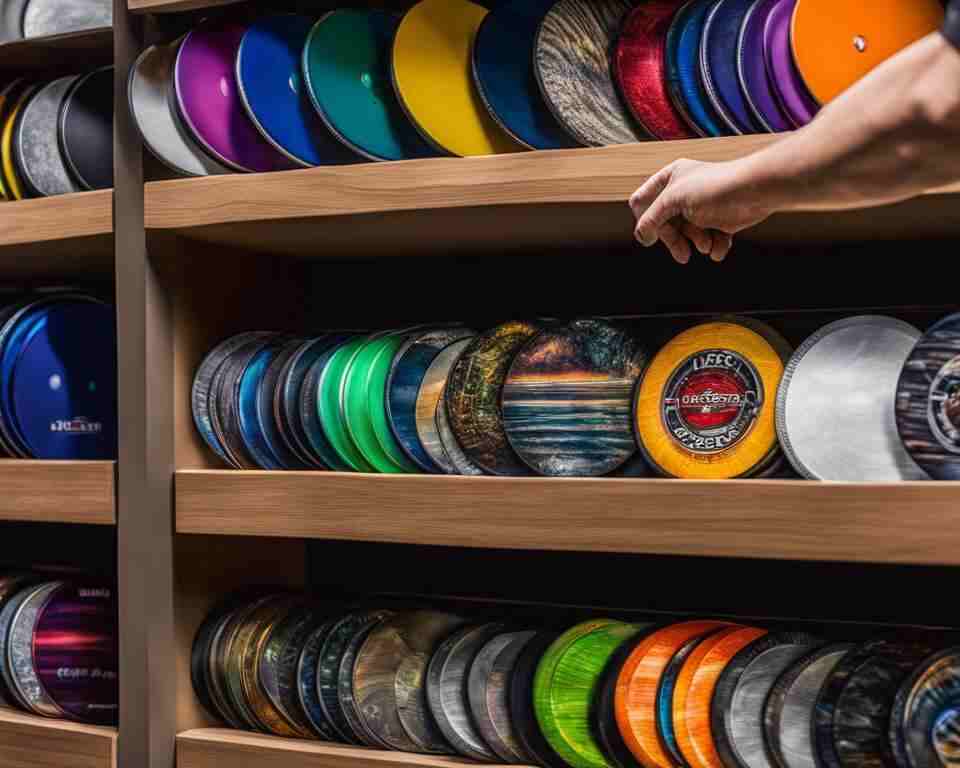 Disc golf disc selection.