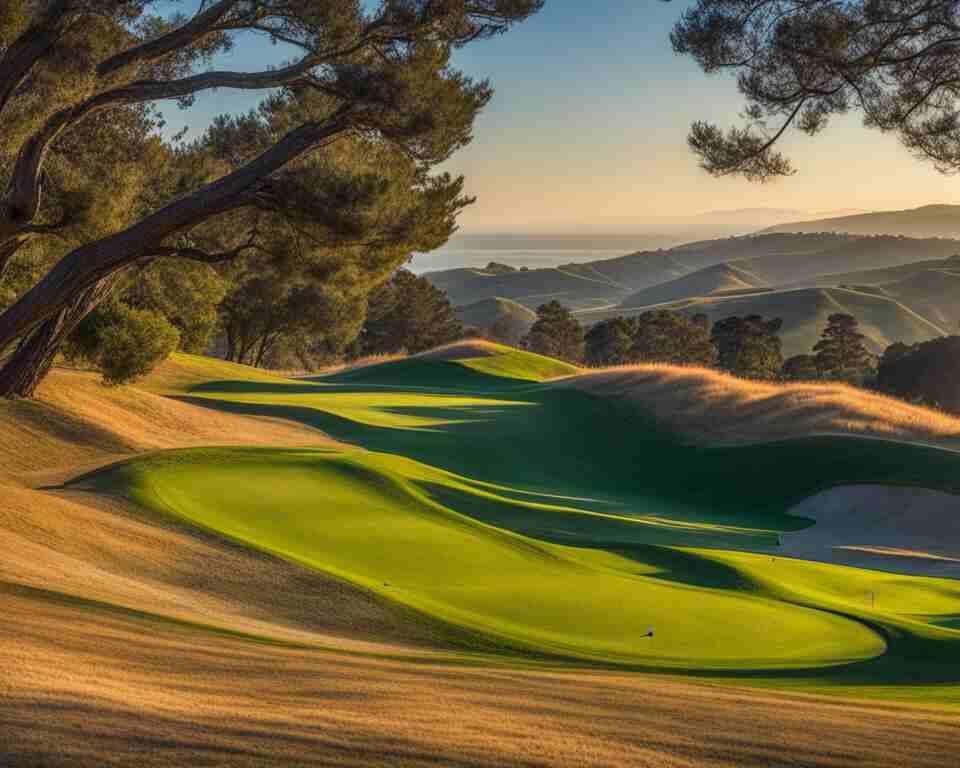 A disc golf course in California.