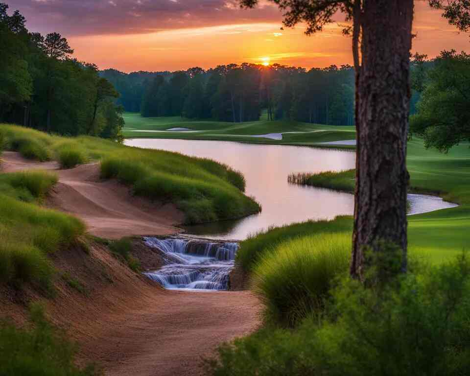 A disc golf course in Arkansas.