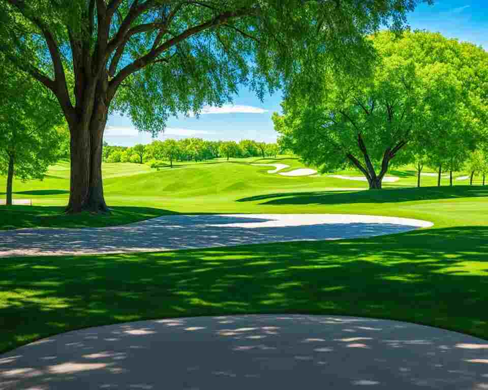 A view of a disc golf course in Nebraska.