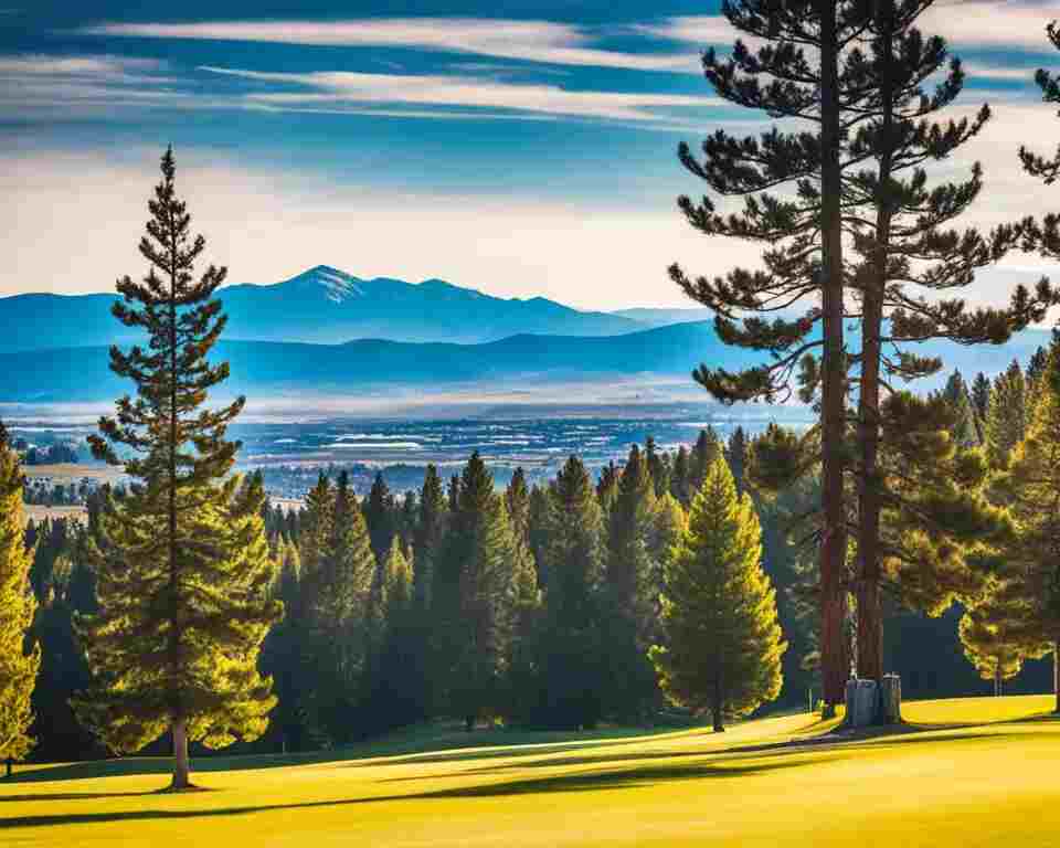 A view of a disc golf course in Montana.