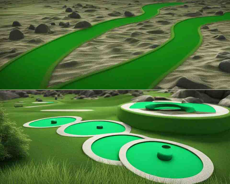 A disc golf course design.