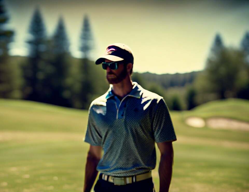 A disc golfer with proper apparel.