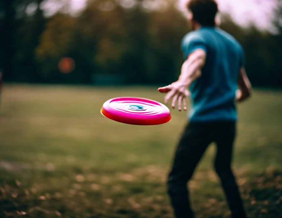 A disc golfer, poised with anticipation, prepares to unleash their throw with a winding motion, generating momentum before releasing the disc into flight.